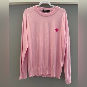 Versace Light Pink Crew Neck Sweater